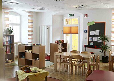 Der evangelische Kindergarten Regenbogen in Erbendorf von innen